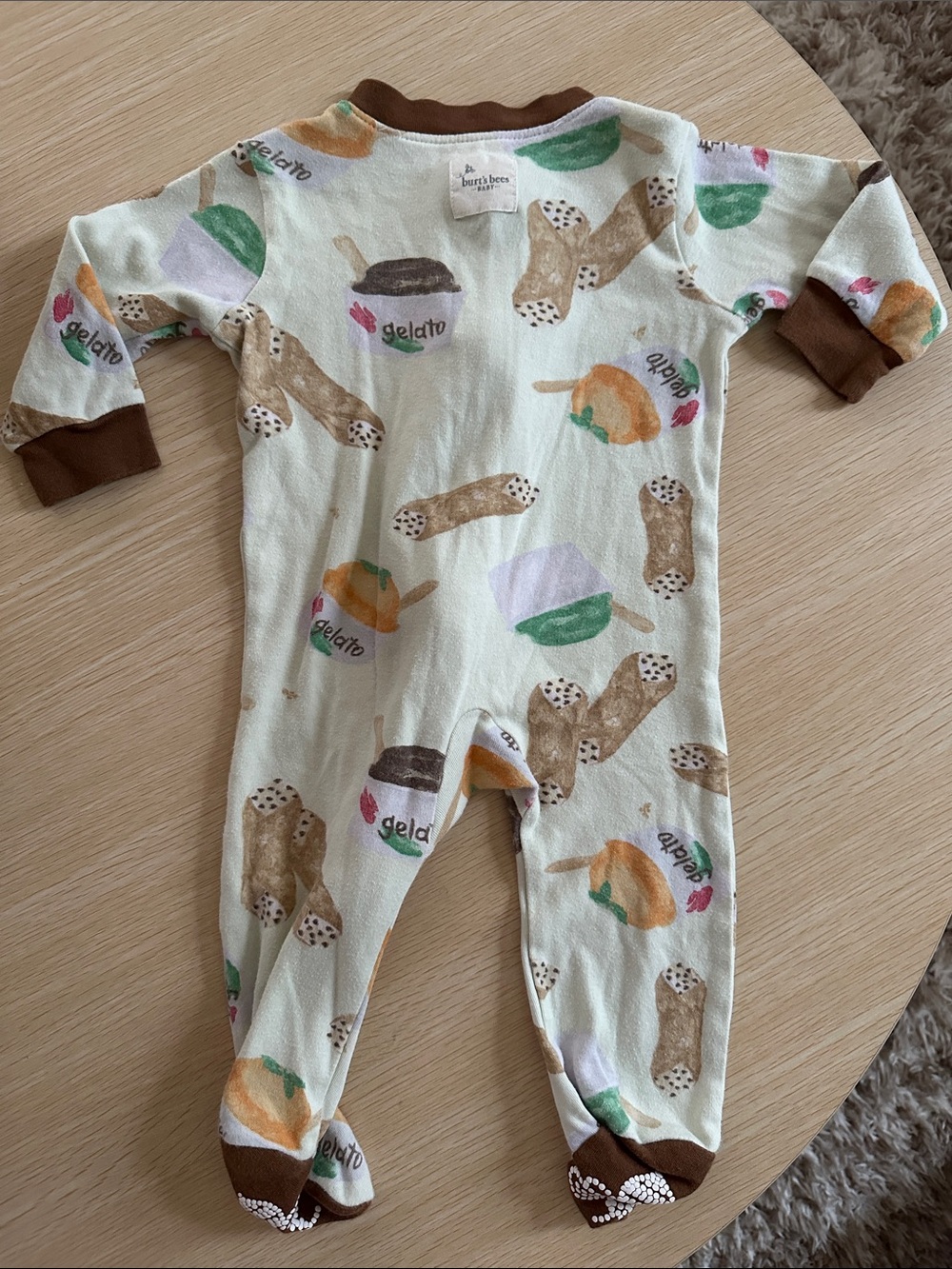 Burt’s Bees baby footed pj - Picture 2 of 3